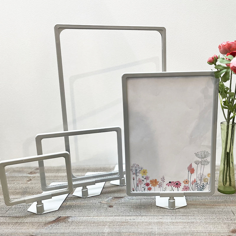 Skiltihaldari, A3, við innstiksplátu, plast, ljósgrátt