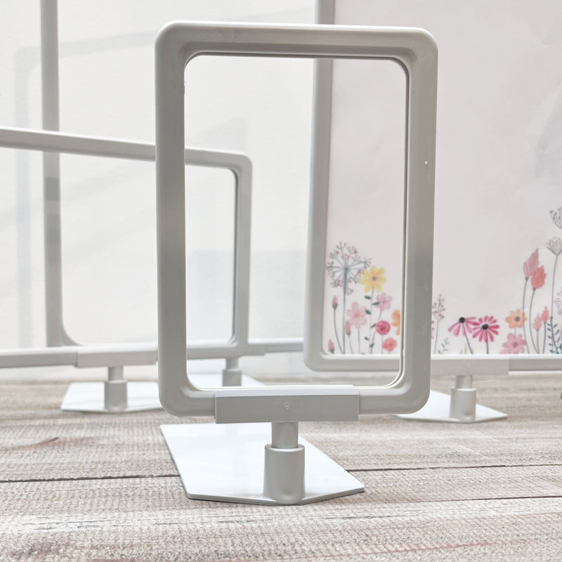 Skiltihaldari, A6, viðleggplátna, plast, ljósgrátt