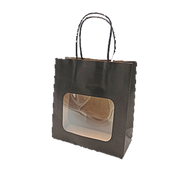 Pappasekkur við vindeyga, svørt, pk. við 20 stk., H 18,5 cm