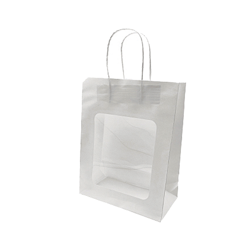 Pappapoki. H 27,5 cm. við glugga. Gávupoki - hvítur. 20 stk.