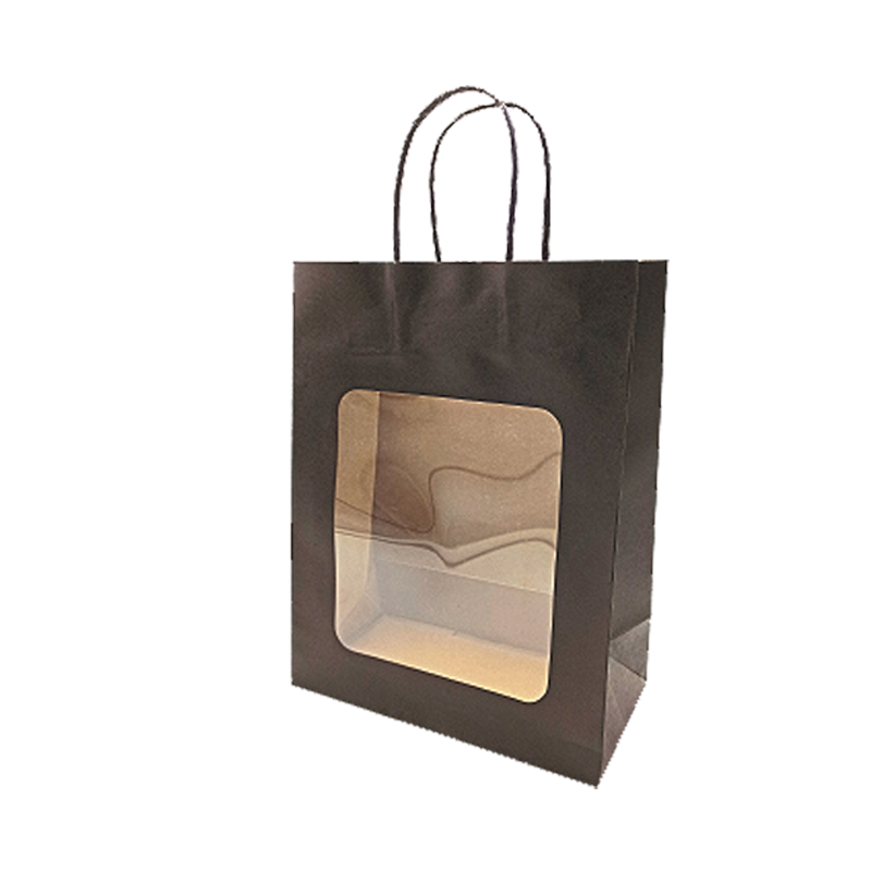 Pappaposa. H 27,5 cm. Við glugga. Gávuposa - svørt. 20 stk.