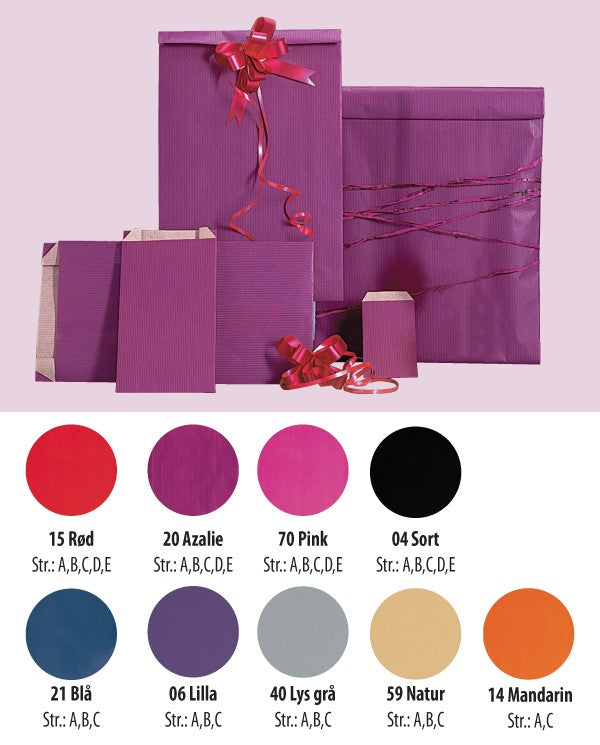 Gávupoki, kraftpappír, blár, pk. við 250 stk., 7 x H12 cm