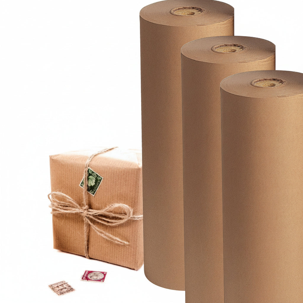 Innpakningspappír B 65 cm x 350 mtr. - Sterk. Brúnn