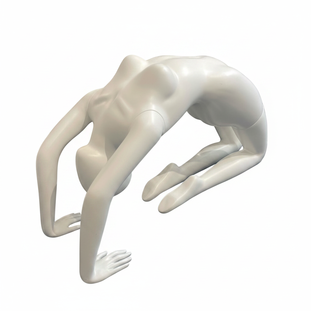 Yoga kvinnumodul, fitness/yoga - hvítt. Bro