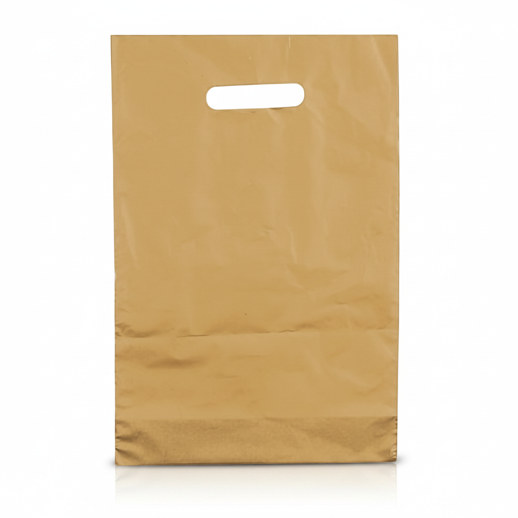 Gullfarga plastpoki 35x5x45 cm
