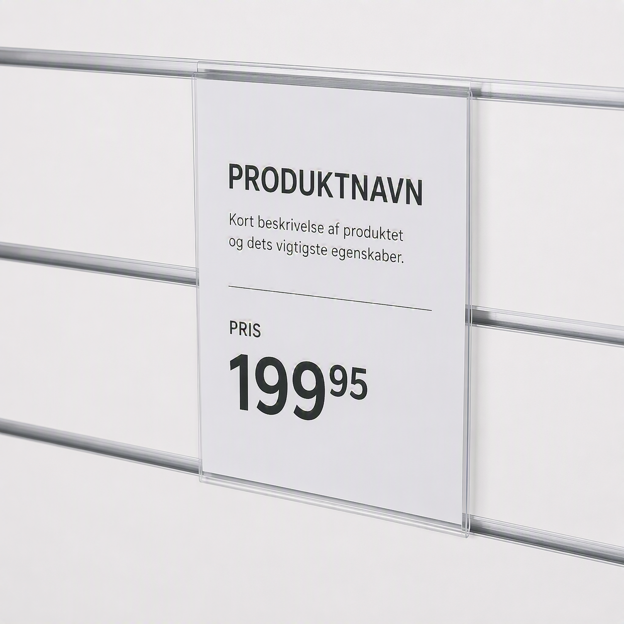 Skiltahaldari, fyri panel, akrýl - A4