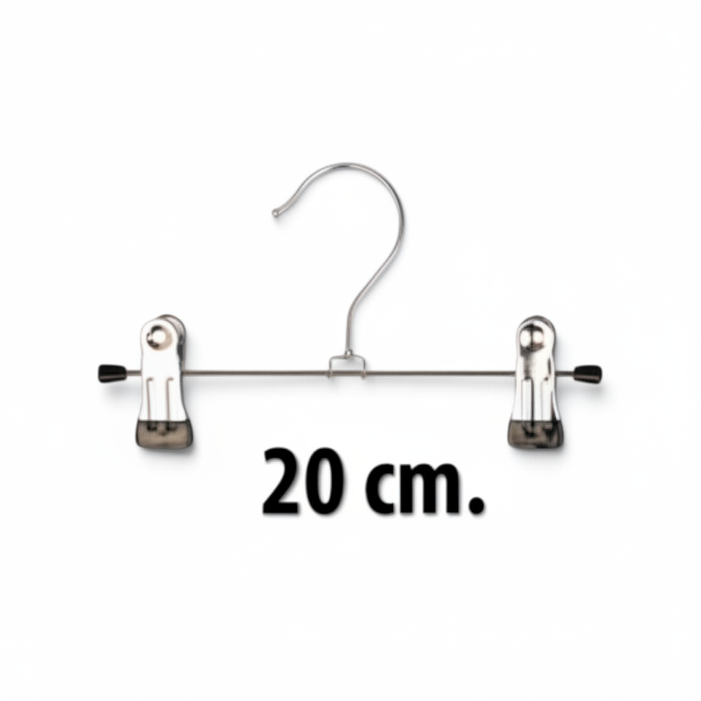 Akslatræ úr metalli við klemmum (B 20 cm) – 100 stk. Svart