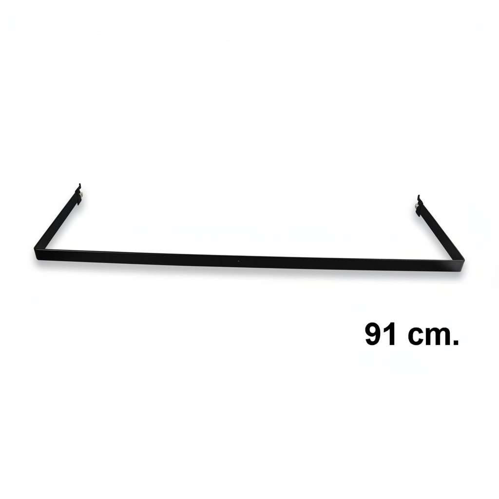 U-bøjlestang (91 cm) - svørt - Superskinne
