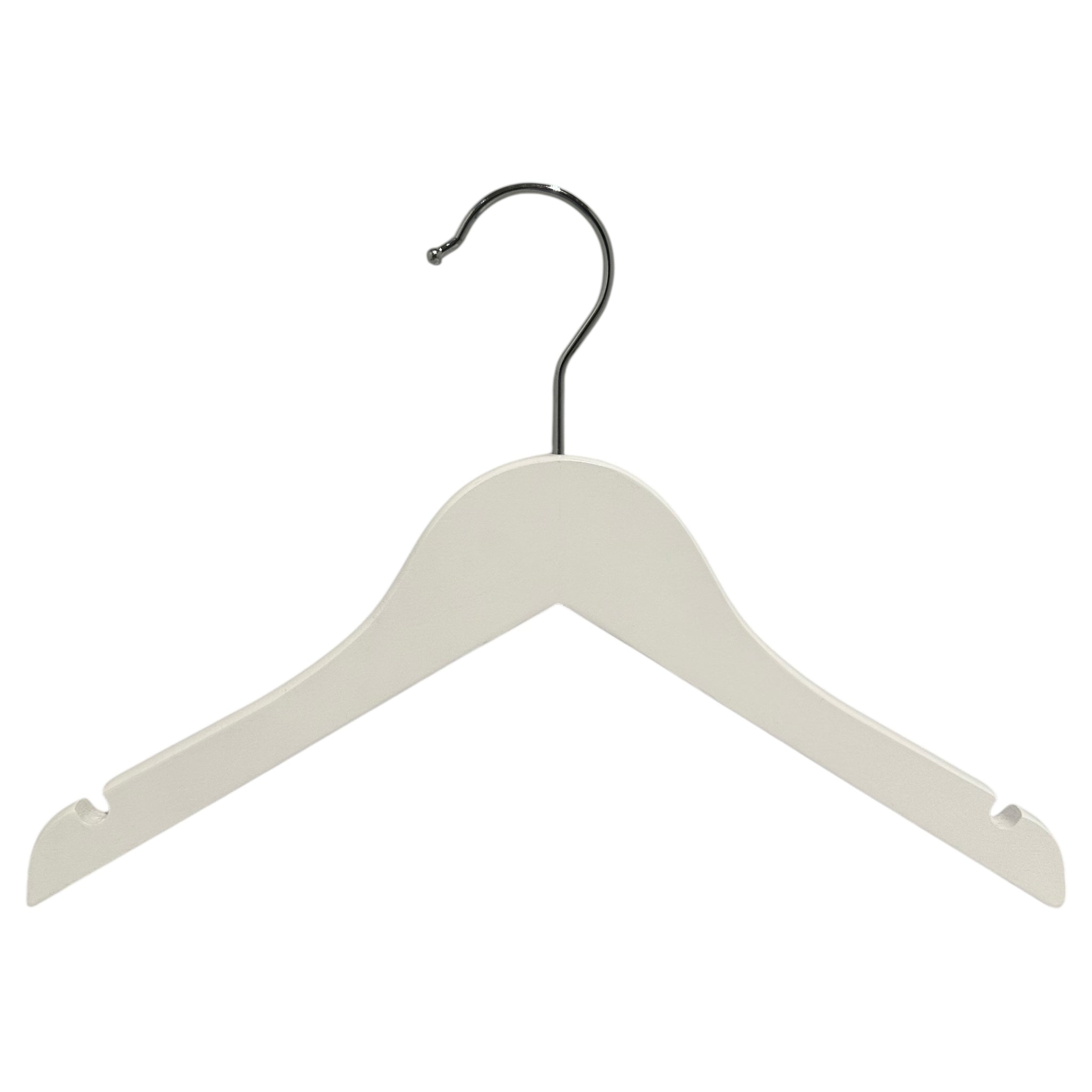 Træbøggja, massiv, flatur, junior, við hakki og uttan stong, hvít, 32 cm