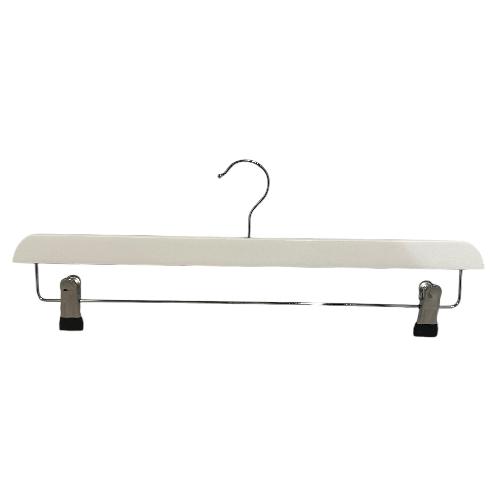 Hvid træ buksebøjle med kraftige klemmer, 45 cm