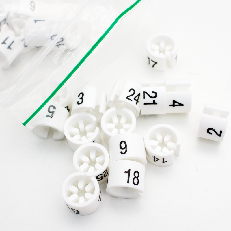 Mini flísur, hvít. Bil: 101 - 125