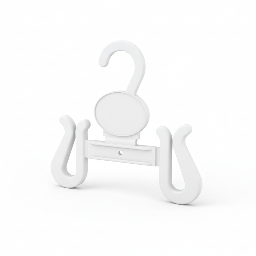 Skohangari, hvítur, B12 cm x H11 cm, LOGO/ prís plata 4 x 3 cm.