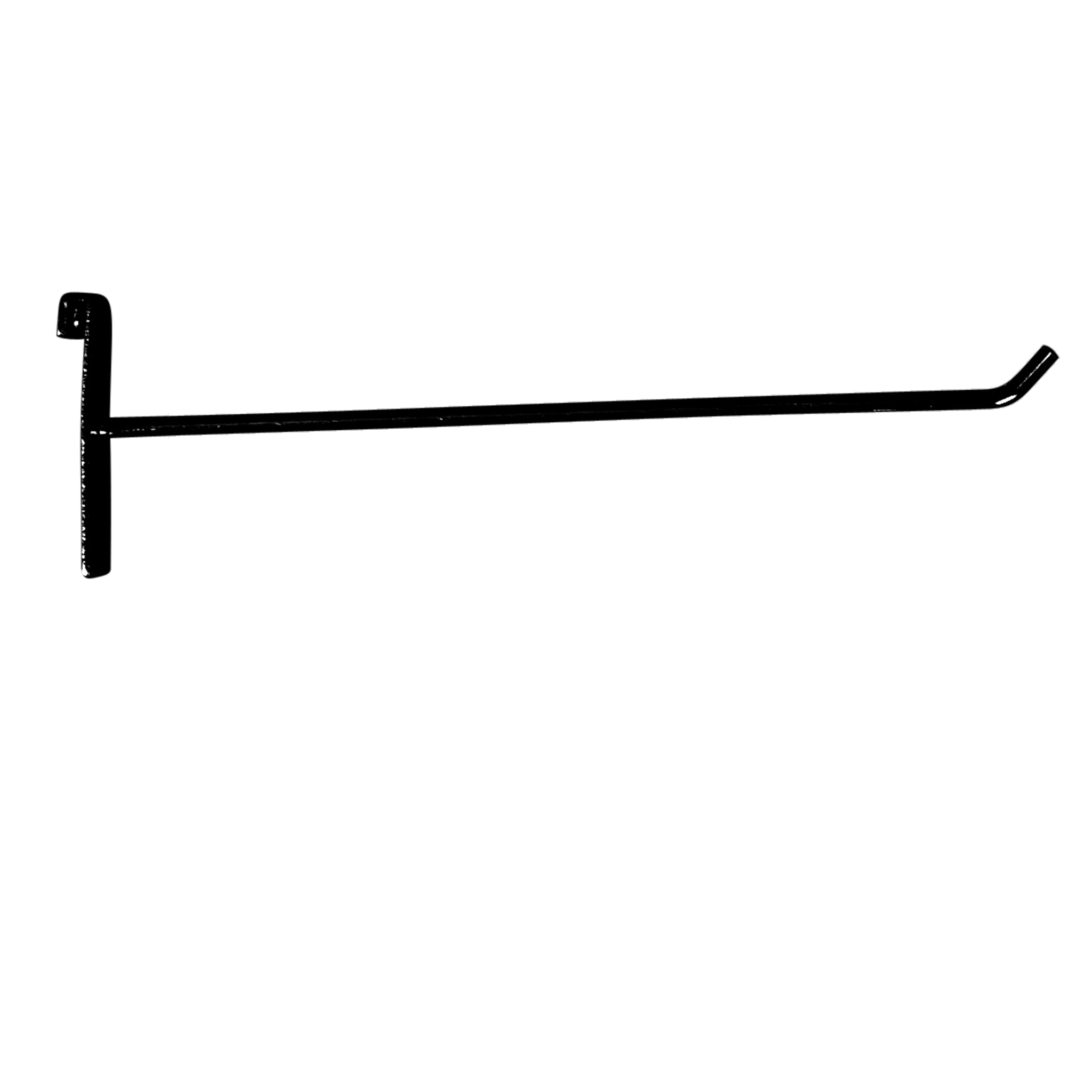 Varekrokur til gitter, bakplátu H5,9 cm, svørt, 20 cm