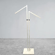 Joystickstativ, 2 skráar armar í hvítt, hvítt stativ, 80 x 39 cm, H125-195 cm