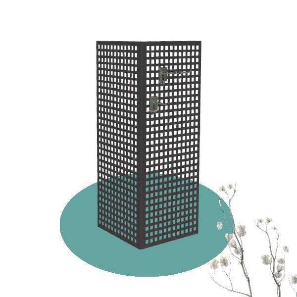 Svørt vinkeldisplay í metal – sett við 2 stk. Prís fyri hvønn