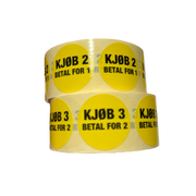 Merkjing Keyp 3 rind 2, gular, rúlla við 1000 stk.
