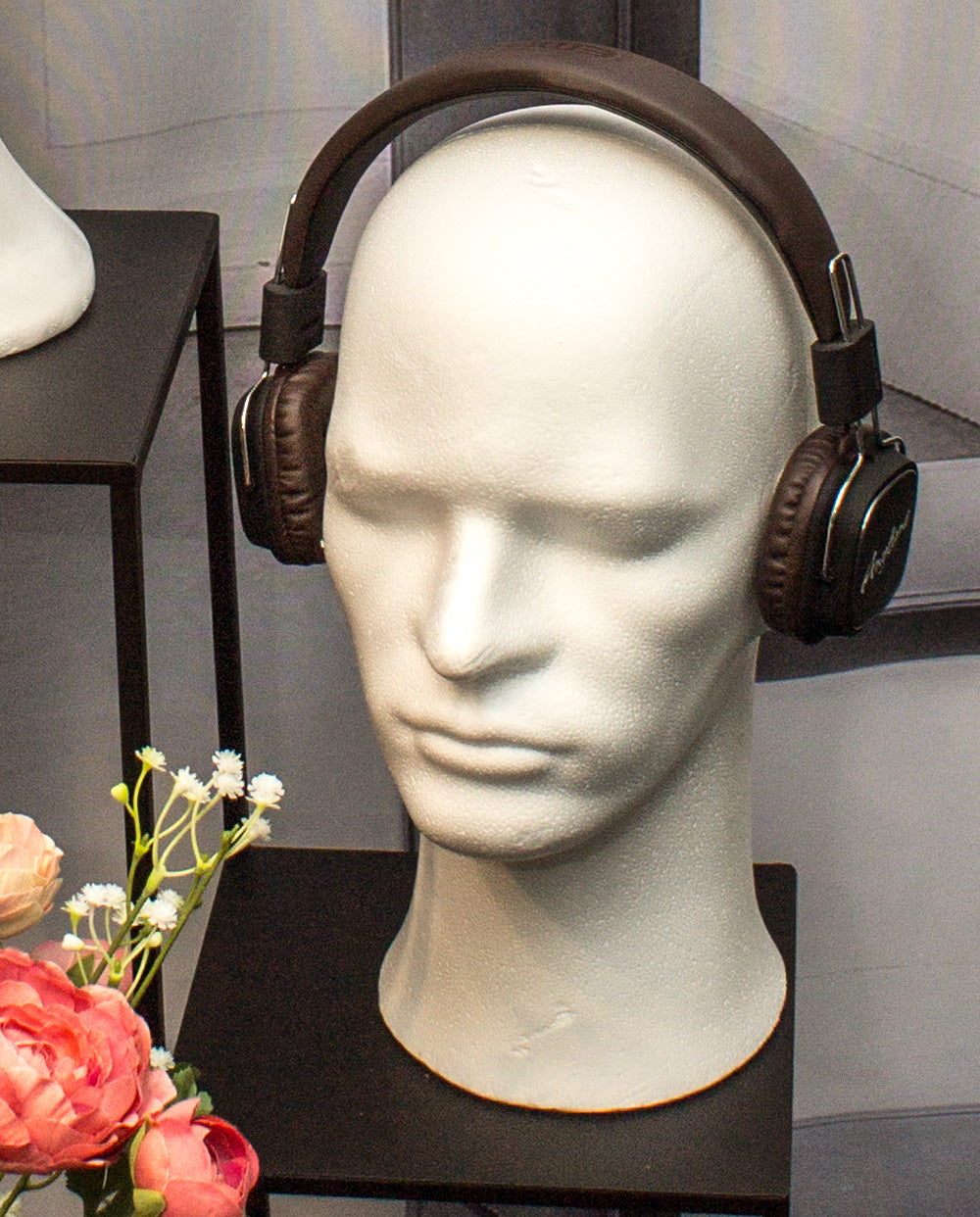 Flamingohøvd, mans, hvítur, O59 x H31 cm