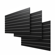 Sort Supersæt rillepanel 120 x 240 cm