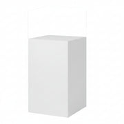 Podie. Hvítur melamin. 40 x 40 x H75 cm.