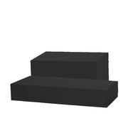 Podie sett til mannekins, sett við 2 stk., svørt. Lág