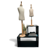 Kubi-/Podier, sett við 2 stk., svørt