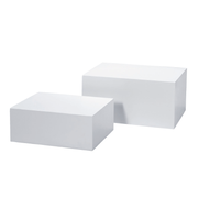 Podie sett til dukkur, sett við 2 stk., hvítur