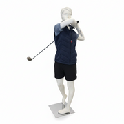 Ítróttarkvinna dressmanikin, golf - hvít