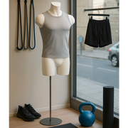 Performance manslutning, XL, hvít, krommet metallføti