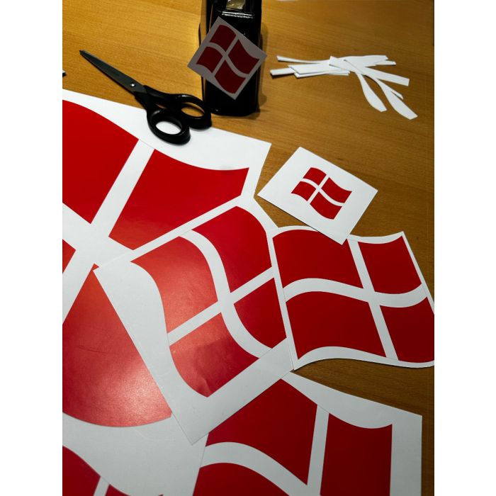 Plakat. Dannebrogur fótbóltsflag, 50 x 70 cm - til klipping