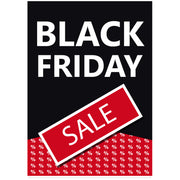 Plakat. Black Friday, svørt og reytt, 50 x 70 cm