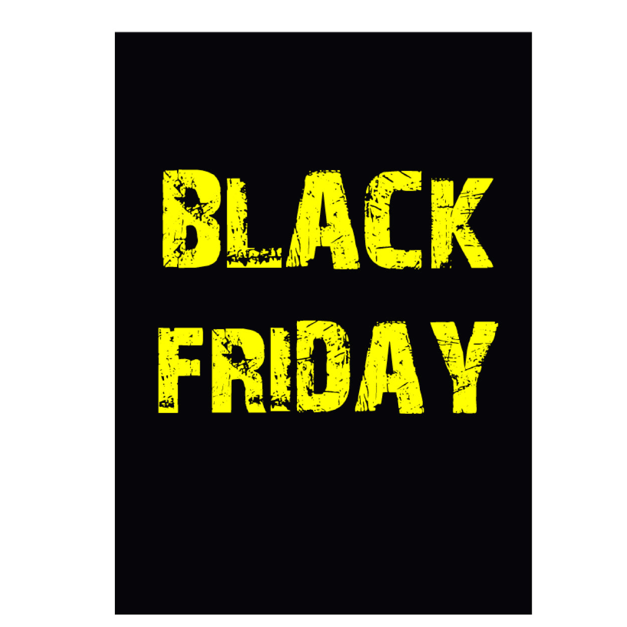 Plakat. Black Friday, svørt og gul, 50 x 70 cm