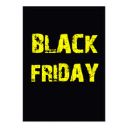 Plakat. Black Friday, svørt og gul, 50 x 70 cm