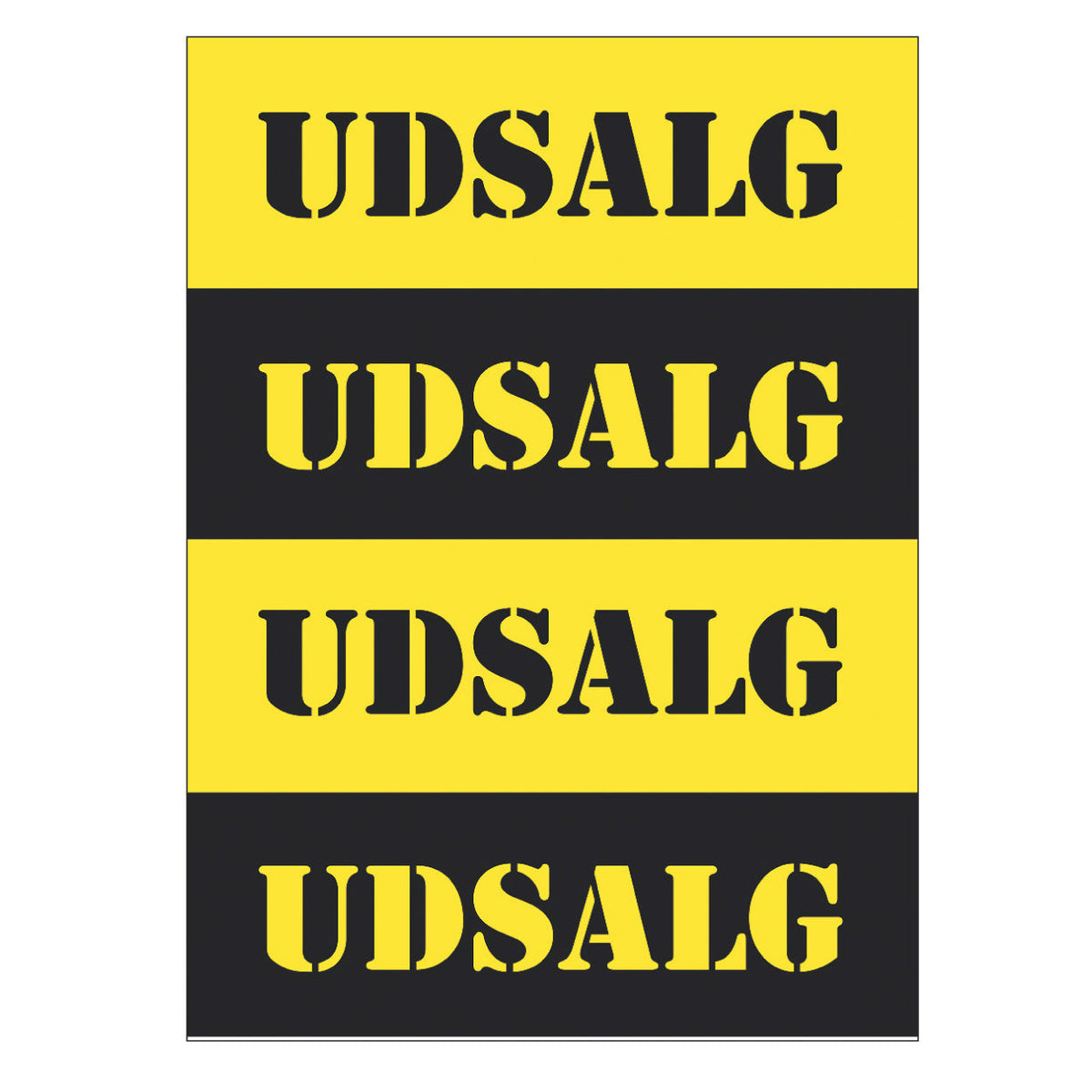 Plakat. Útsøla, svørt og gult, 50 x 70 cm
