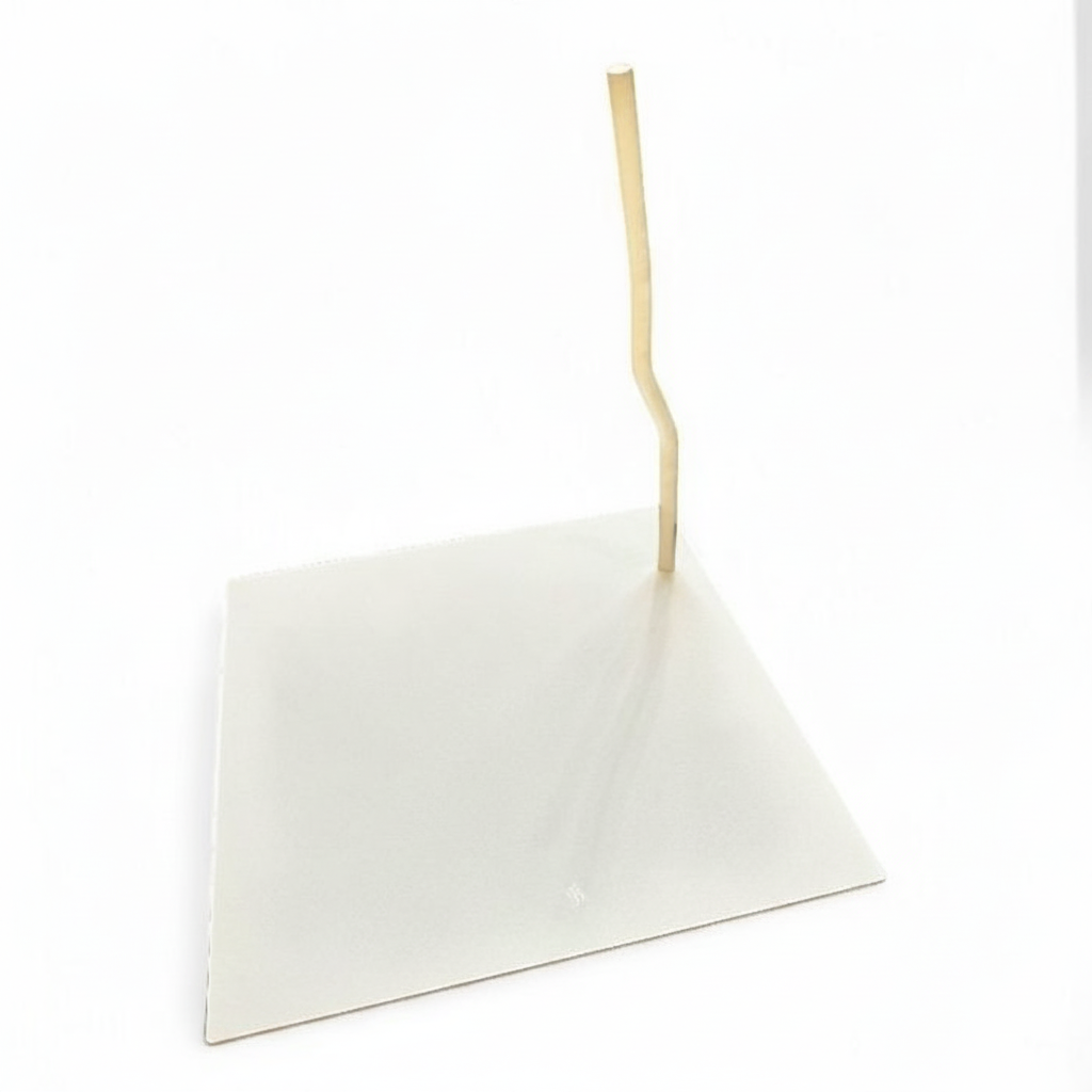 Fótpláta við stunguspítti 12,2 mm til mannequin, metal. Hvít. 32 x 32 cm.