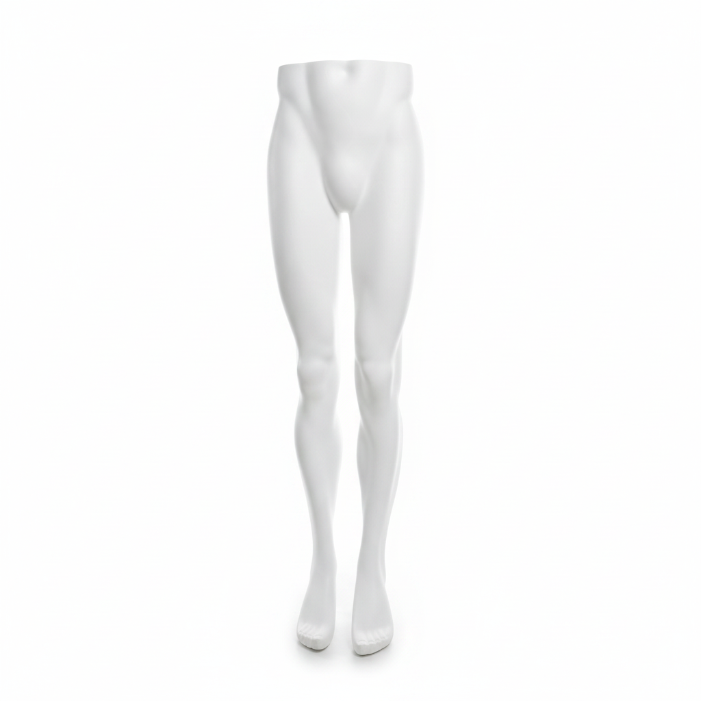 Herretorso, bein - hvítur. Metal fótplata. Undirdelur til mannequin