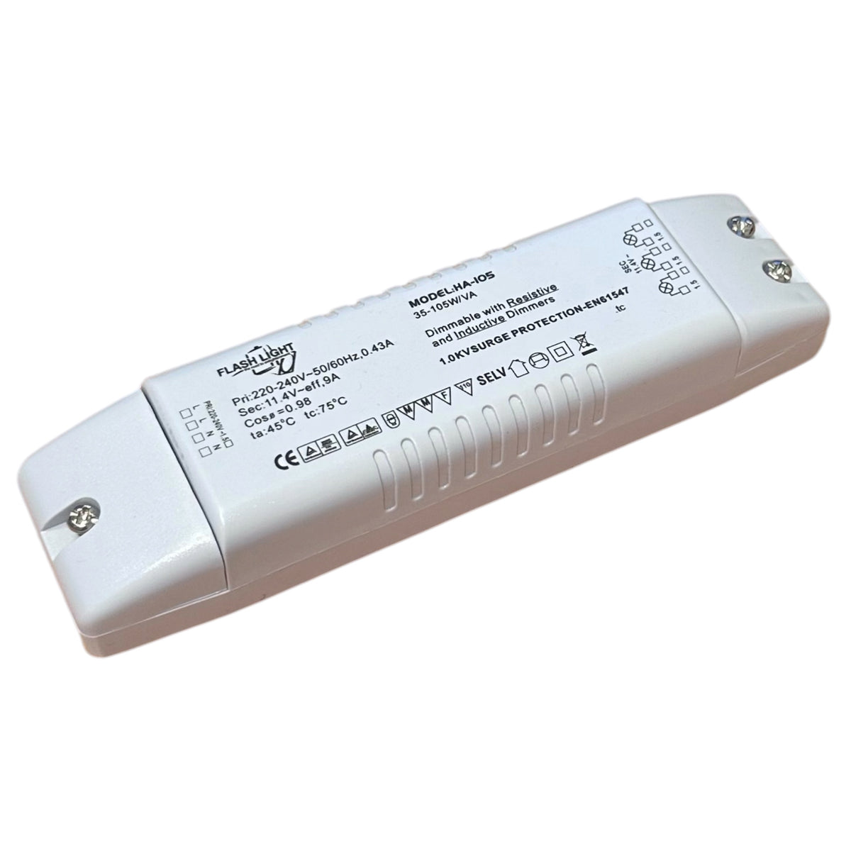 Transformer, 105W, til baldar (Kann veita 2 stk. baldar á max 50W)