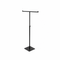 T-display - Hæddjuppstillað. Svart. H43-81 cm. Firkantað fótstykki - smykkidisplay