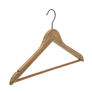 Bambus krokurvur, massivur, urvinklað, við stong og hakki, náttúrligur, svart krokur, 43 cm