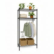 Garderobe Reol - TUBO (B 91 x D 46 x H 220 cm.) - Svart