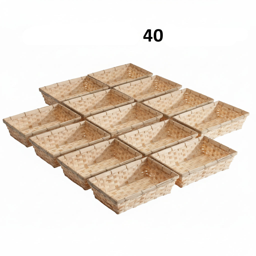 Gávukurv - STORKØB - Bambus, H 7 cm. - Min. keyp 40 stk.