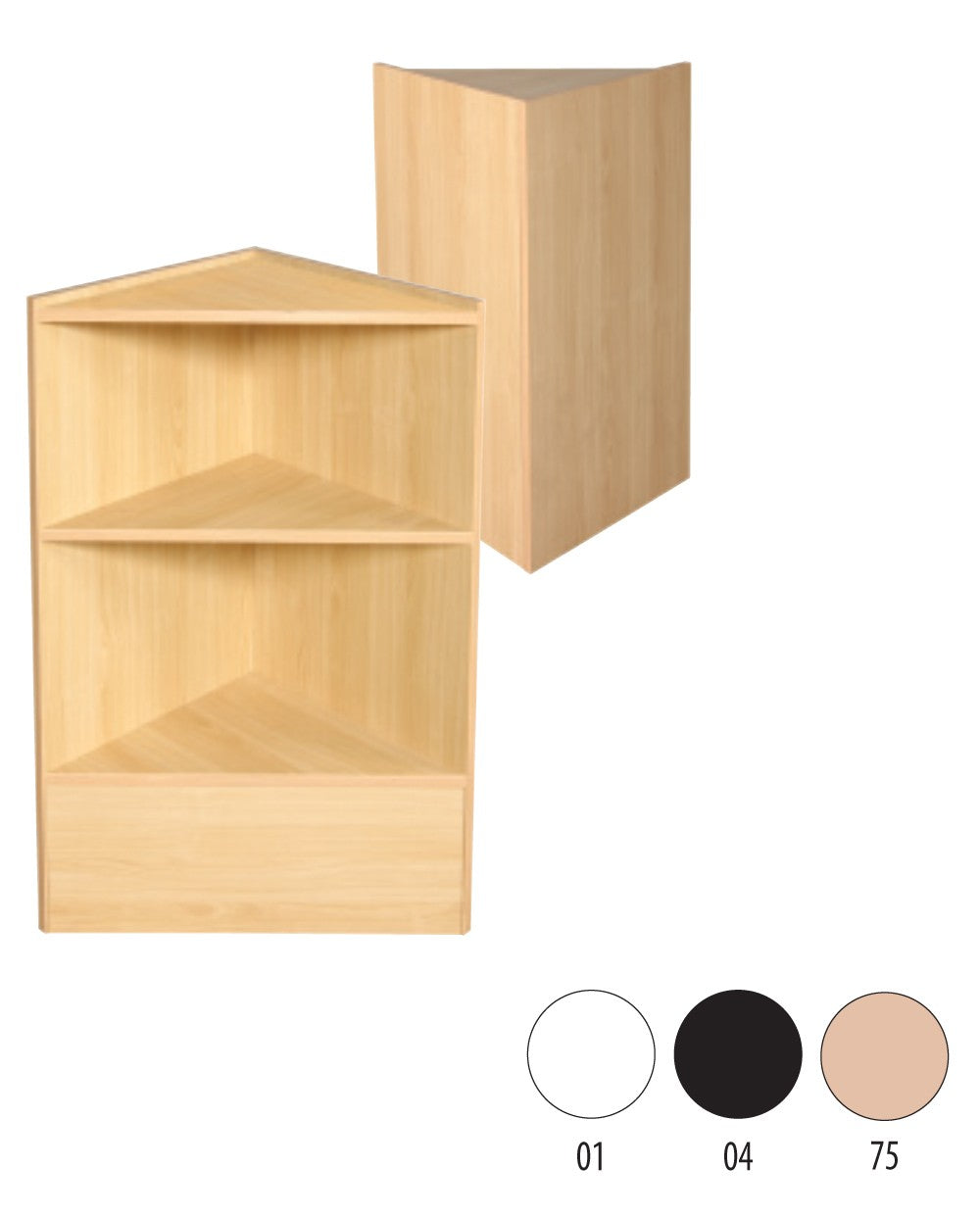 Slimline Disk, hornamodul, inkl. 1 hylja, ahorn, D46 x B46 x H96 cm.