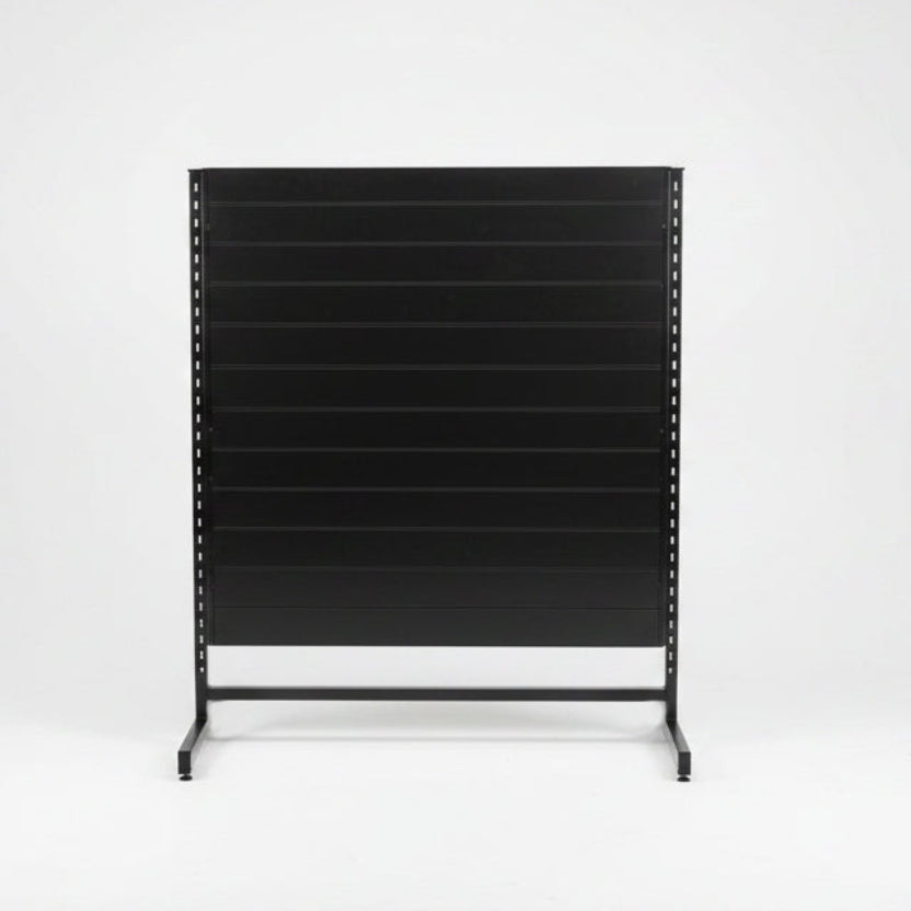 Panelgondola, einsíðug, standard panel, svørt. svørt, B127 x D40,5 x H147 cm