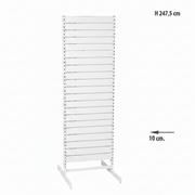 Panelgondola, tveyhýrd, standard panelur, hvít. B67 x D76 x H247 cm