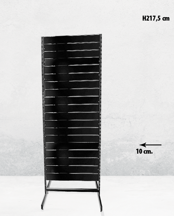 Panelgondola, tví­síðug, standard panel, svørt. svørt, B67 x D76 x H217 cm