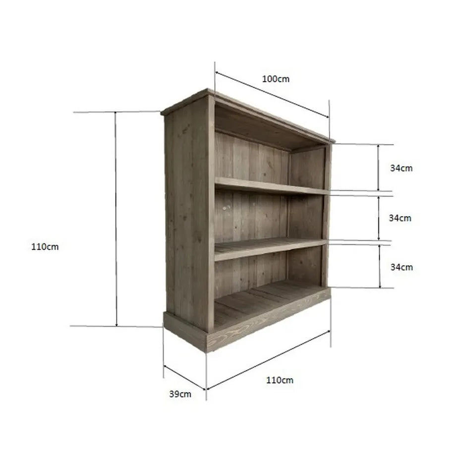 Graywood, hylla við 2 hillum. H119 cm