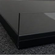 Melaminplátashelf svørt, atviks, við framkant í svørt, 61 x 37 cm