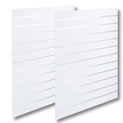 Rillingarpanel - Standard (120 x 240 cm.) - Hvítt við ál-listum