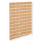 Rillupanel - standard (120 x 120 cm) - eik-look við plastlister í hvítt