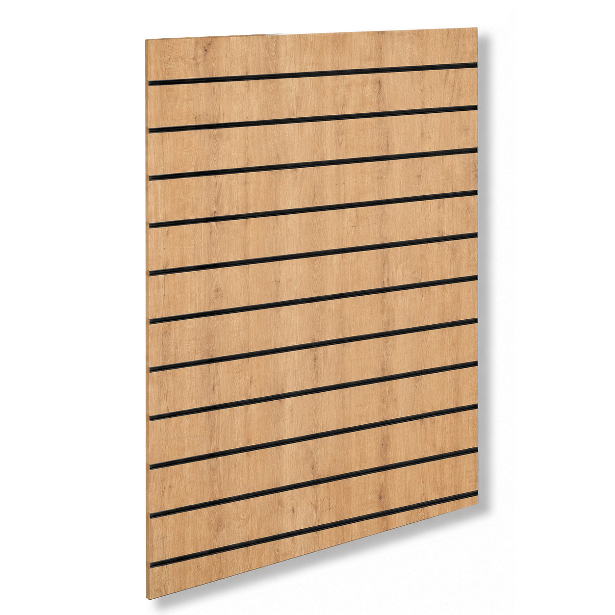 Rillepanelur - standard (120 x 120 cm.) - eik-look við plastlister í svørtum