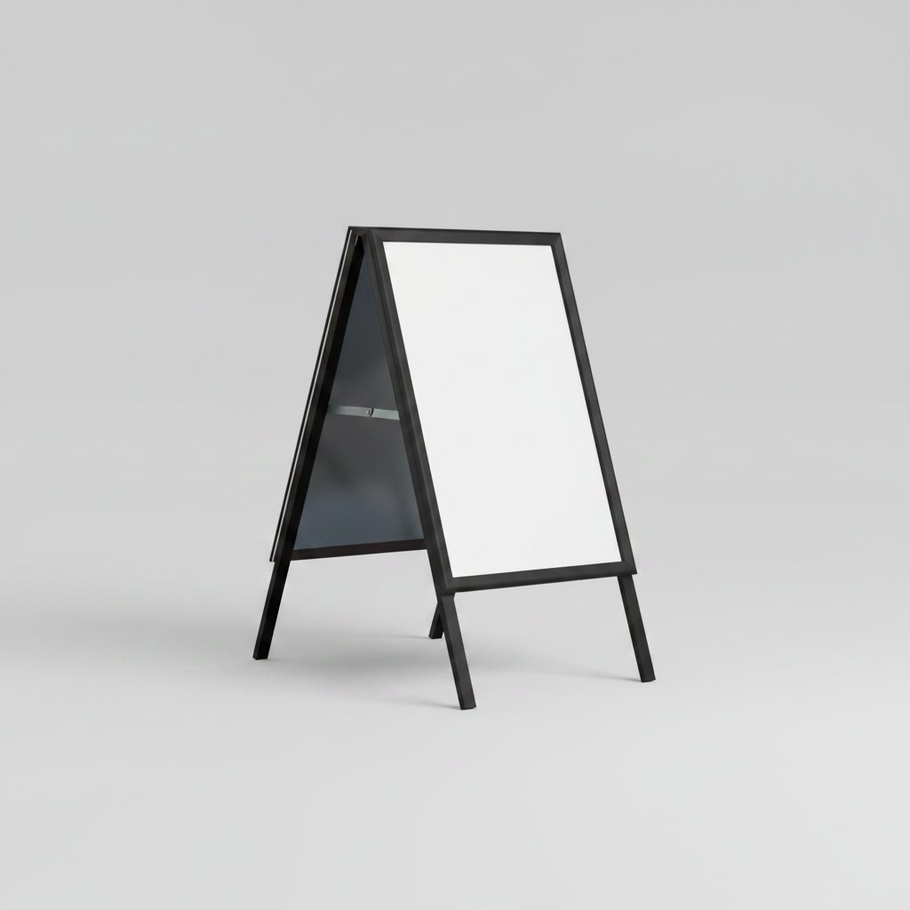 A-skilt við snaprammar 50 x 70 cm – svart